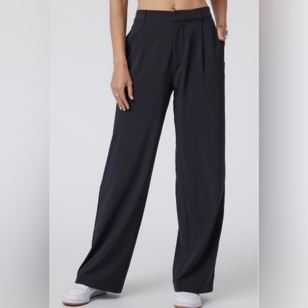 Vuori Wide Leg Villa Trouser- Large Black